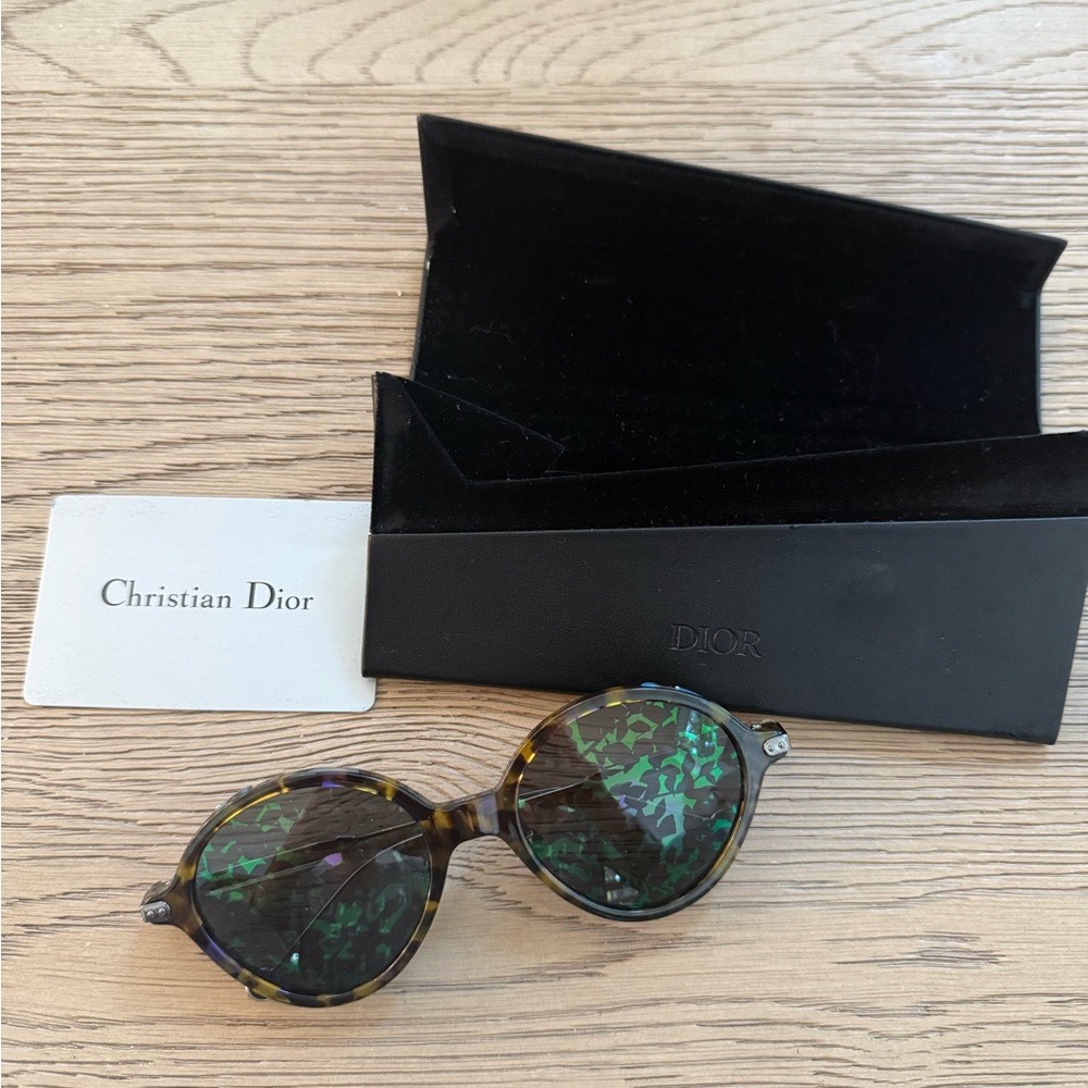 Dior Brown and Green Sunglasses Modern Accessories